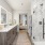 bright, walk-in shower