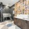 large pet grooming room with dog wash station