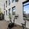 lighting and large windows throughout workout studio