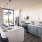 sun-filled kitchen with island
